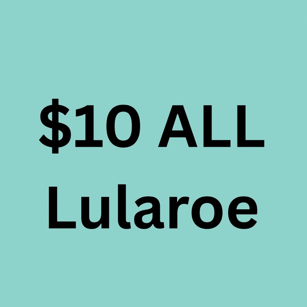 LuLaRoe Bold Black Text on Mint-Turquoise Background